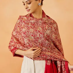 Pashmoda Women Paisley Embroidered Shawl-image-85