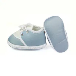 NESKA MODA Kids-Unisex Grey Cotton Booties image 2