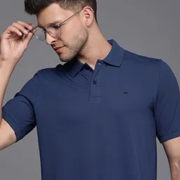 Louis Philippe Solid Polo Collar Casual T-shirt-picture-53