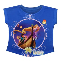 Disney by Wear Your Mind Girls Blue & Brown Jasmine Printed Top-picture-26