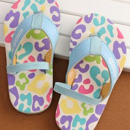 Cute Walk by Babyhug Back Strap Slip On Flip Flops with Abstract Design- Light Blue-picture-16