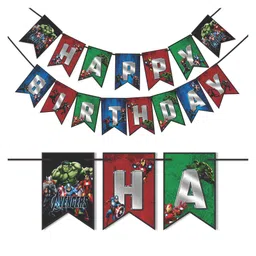 Wobbox Happy Birthday Banner, Avenger Theme Decoration Items Multi Color -Pack Of 1-image-89