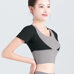LULU & SKY Women Colourblocked Fitted Crop Top image 5