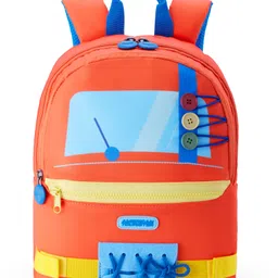 American Tourister Yoodle 4.0 BP 2 Compartments 11.5 Ltrs Backpack with Car Print Orange - Height 13 Inches image 2