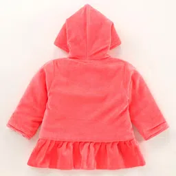 Wonderchild Full Sleeves Bunny Patch Detailed Hooded Jacket - Orange image 2