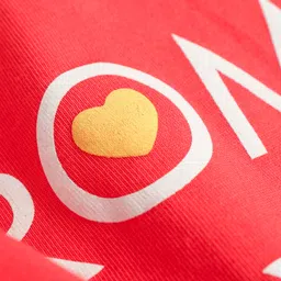 Ollypop Sinker Knit Full Sleeves T-Shirt with Text Print - Red image 3