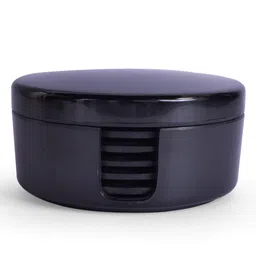 Superware Melamine Tea Coaster Set with stand  -Black( Set of 8 ) image 3