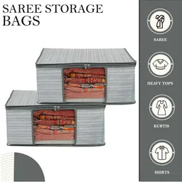 AMAK INC Grey Fabric Multi-Utility Wardrobe Organisers image 5