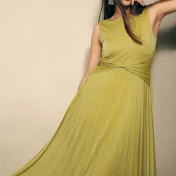 Vero Moda Women Round Neck Fit & Flare Maxi Dress-picture-40