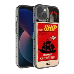 DailyObjects Red & Black New Ship Matchbox Printed iPhone 13 Mini Phone Case-picture-45