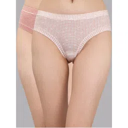 SOIE Womens Mid Rise Stretch Cotton Seamless Full Coverage Panty Multi-Color (Pack of 2)-picture-30