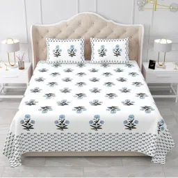 Bella Casa Motifs Printed Cotton Blue & White Heritage Collection (King)-image-33
