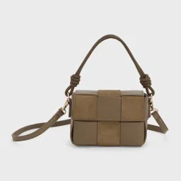 RSVP by Nykaa Fashion Women's Brown Woven Rectangle Top Handle Sling Bag image 3