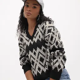 The Roadster Life Co. Abstract Self Design Pullover-image-40