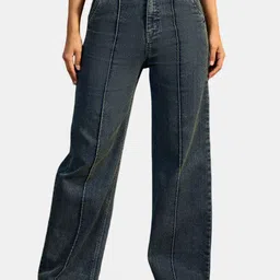The Roadster Lifestyle Co. Women Straight-Fit High-Rise Cotton Jeans-picture-44