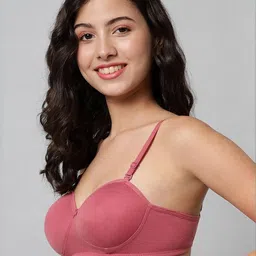 samvar Women Cotton Red,Blue Padded Non-Wired Lingerie Bra Sport wear Gym Crop Tank Top image 4