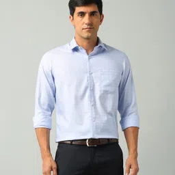 Arrow Men Classic Fit Spread Collar Checked Cotton Formal Shirt-image-8