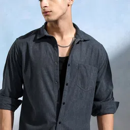HIGHLANDER Men Slim Fit Opaque Casual Shirt-image-63
