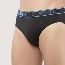 Sporto by Macho Pack Of 2 Super Combed Cotton Mid-Rise Basic Briefs image 4