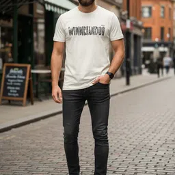 Mast & Harbour Typography Printed Round Neck Short Sleeves Regular Fit T-Shirt-picture-10