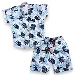 FLUEMART Boys Printed Shirt with Shorts-picture-10