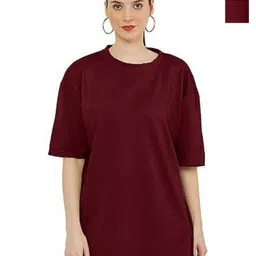 NOTWILD Women Pack Of 2 Solid Round Neck Cotton T-shirts-picture-21