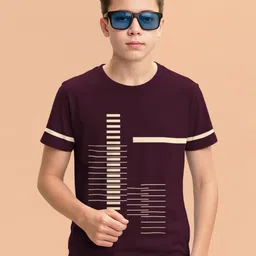 TRIPR Boys Striped Regular Fit Round Neck Cotton T-shirt-picture-20