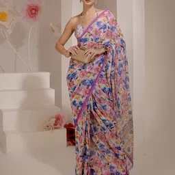 BAESD Floral Printed Pure Silk Saree-picture-18