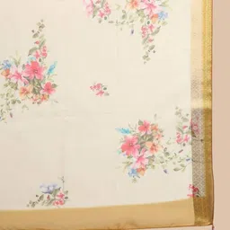 Kiana Women Floral Yoke Design Regular Kurta With Trousers & Dupatta image 2