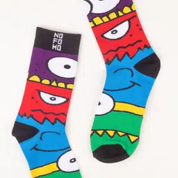 NoFoMo Monster Unisex Printed Crew-Length Odour-Free Socks image 2