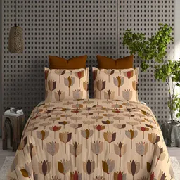 tundwal's Beige & Brown Floral Heavy Winter 350 GSM Double Bed Comforter-picture-15