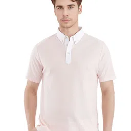 RARE RABBIT Men Solid Polo Collar Cotton T-shirt image 1