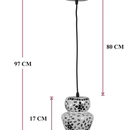 SOMIL Printed Glass Cylinder Ceiling Lamps image 3