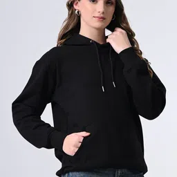 OWL MINK Women Printed Hooded Sweatshirt image 3