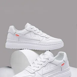 Woakers Men Round Toe Lace-Ups Sneakers-image-7