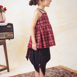 AVOVU Girls Shoulder Straps Top With Dhoti Pant image 3
