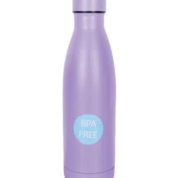 HAMSTER LONDON Purple & White Single Stainless Steel Solid Water Bottle image 3