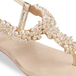 Mochi Women Embellished T-Strap Flats image 4
