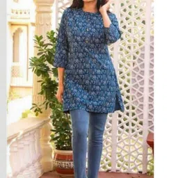 INAVISH Ethnic Motifs Printed Pure Cotton Kurti-picture-39