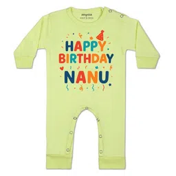 Arvesa Kids-Unisex Yellow Cotton Rompers-picture-57