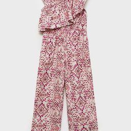 Mango Kids Girls Printed Basic Jumpsuit with Ruffles-picture-14