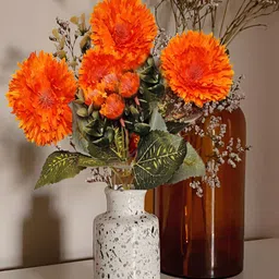 ARTSY Orange 1 Pieces Gerbera Artificial Flower image 5