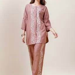 HERE&NOW Embroidered Tunic With Palazzo Co-Ords-picture-19