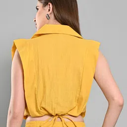 IZEL Women Cotton Wrap Crop Top image 4