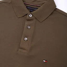 Tommy Hilfiger Men Solid Polo Collar Cotton T-shirt image 4