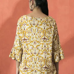 Sangria Floral Printed A-Line Top image 5