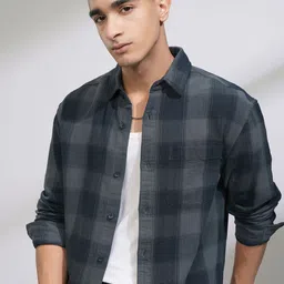 HIGHLANDER Men Opaque Checked Casual Shirt-picture-27