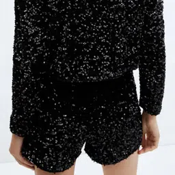 LULU & SKY Women Embellished High-Rise Hot Pants Technology Shorts image 5