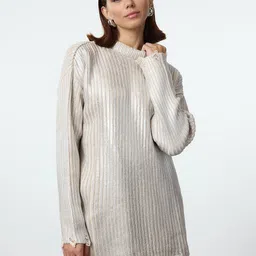Trendyol Women Ribbed Pullover with Fuzzy Detail image 1