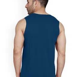 SLOWLORIS Pack Of 2 Printed Round Neck Bio-Wash Sleeveless Cotton Gym Vests image 5